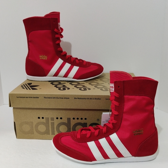 adidas Shoes - Women's - Adidas Japan High Red White Sneakers JR8121 New In Box